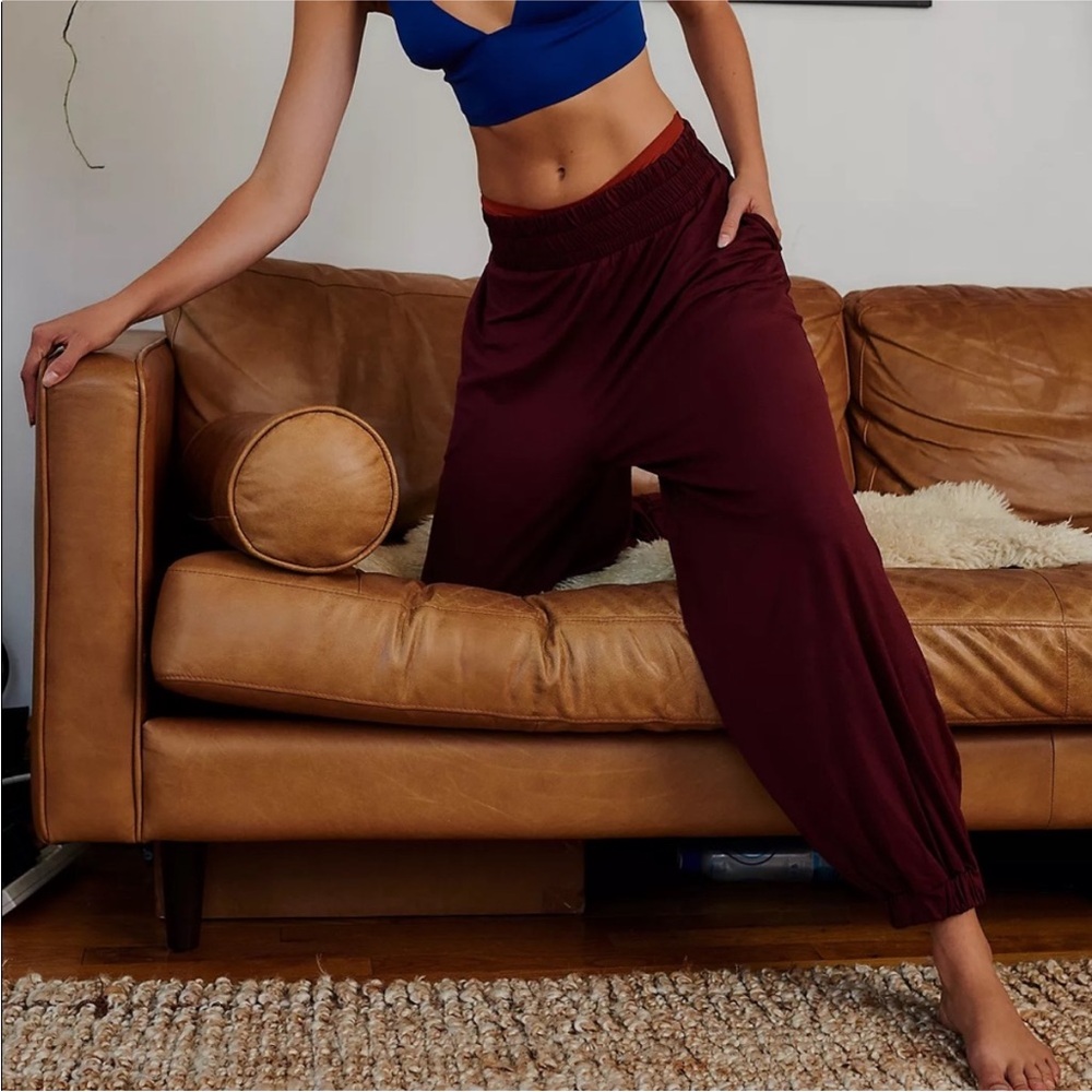 Free People Beach FP Ali Pants Plum Size Small - Picture 2 of 7